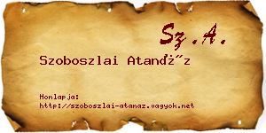 Szoboszlai Atanáz névjegykártya